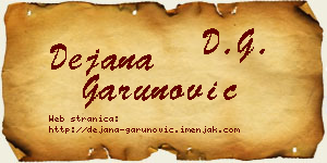 Dejana Garunović vizit kartica